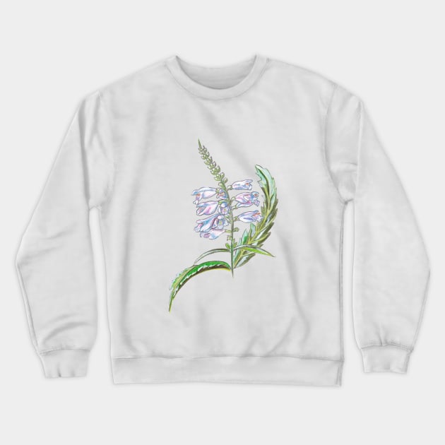 White flowers Crewneck Sweatshirt by feafox92